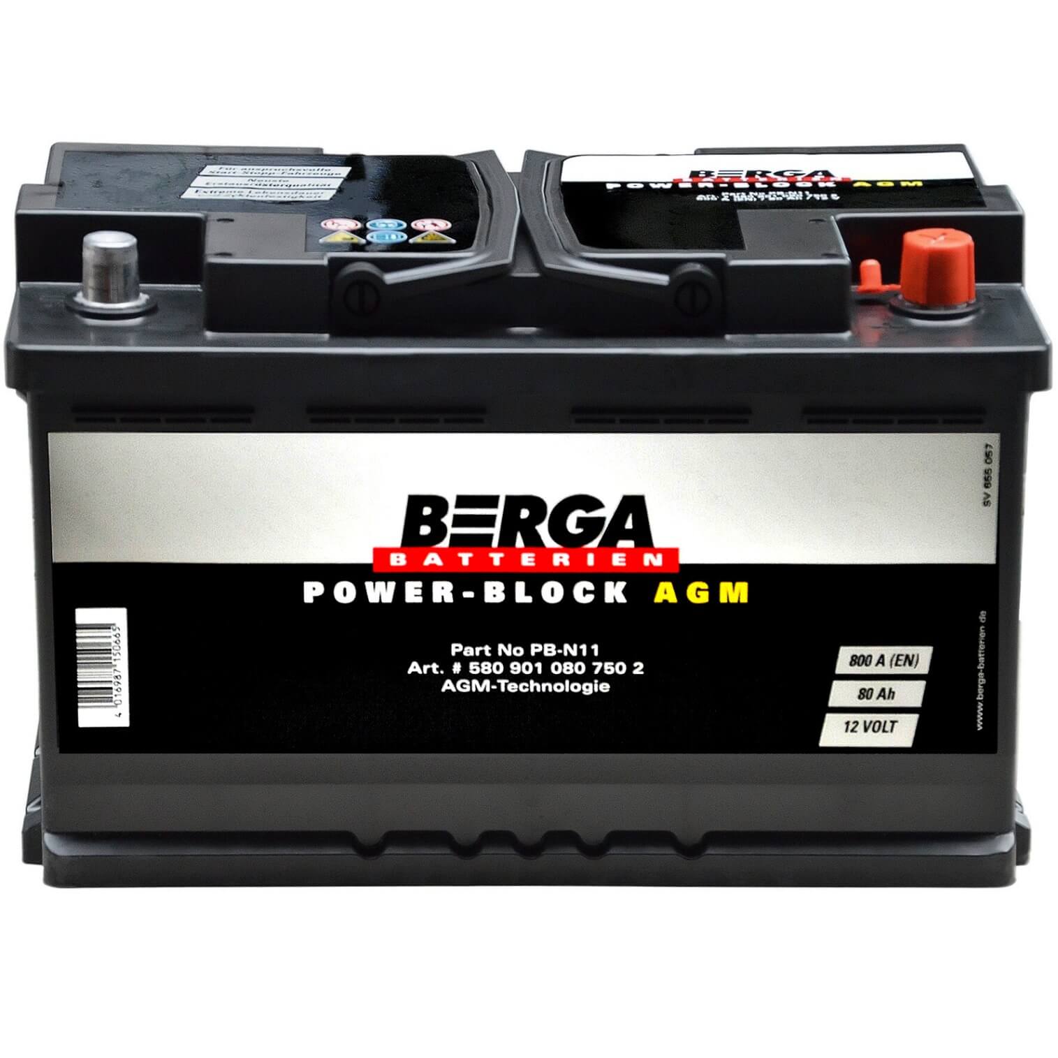 Stromaggregat Akku für 12V 80Ah 800A - BPA7040