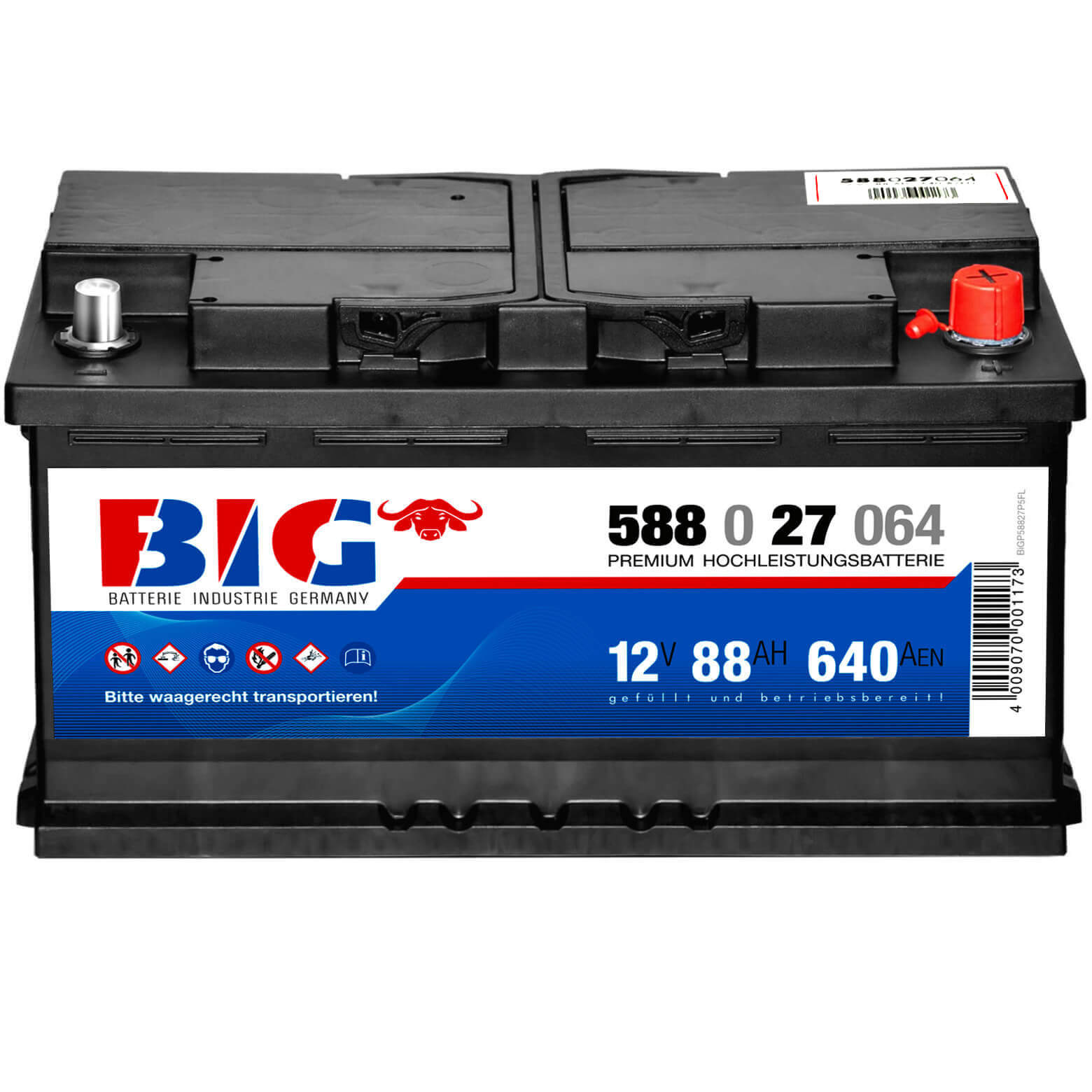 BIG Autobatterie 12V 88Ah DIN 58827