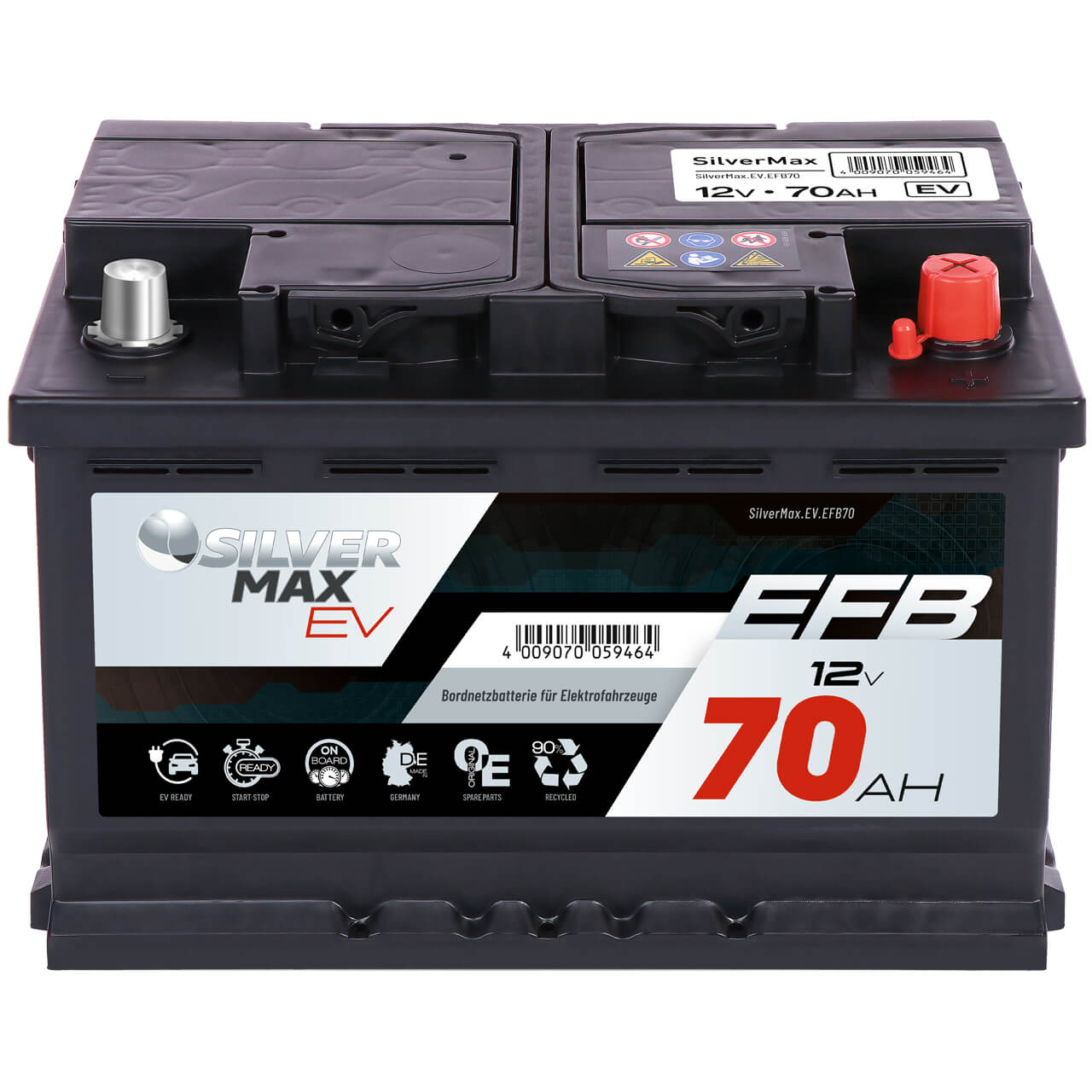 SilverMax EV EFB 12V 70Ah E-Auto Bordnetzbatterie