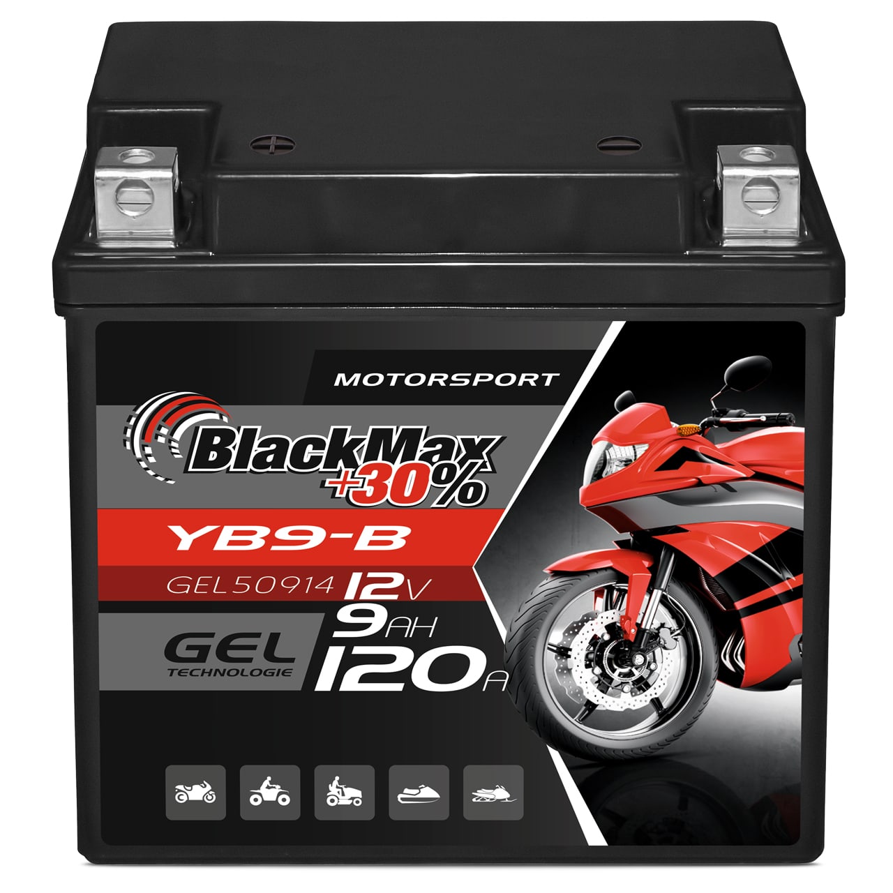 12V 12Ah YB12AL-A Gel Motorradbatterie DIN 51213 Roller Batterie Akku  YG12AL-A