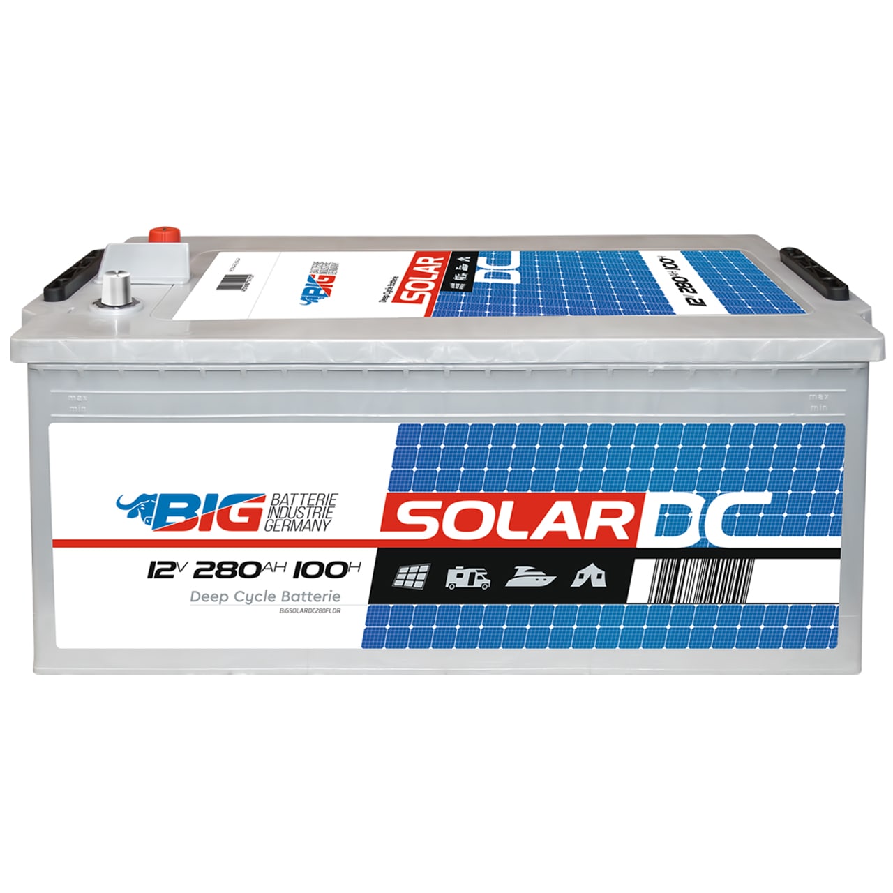 Solarbatterie EXAKT DCS 12V 180Ah Power Bootsbatterie für