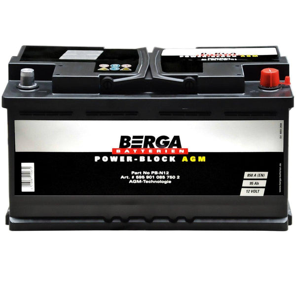 BERGA POWER-BLOCK AGM 12V 95Ah 850A/EN Autobatterie