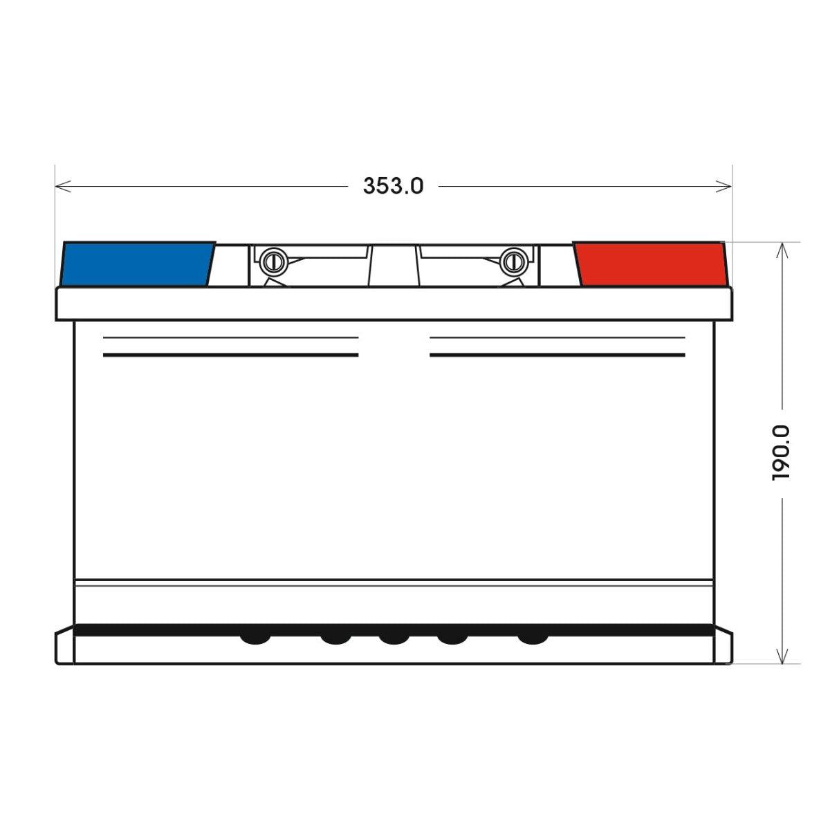 BIG +30% 12V 100Ah 880A/EN Autobatterie