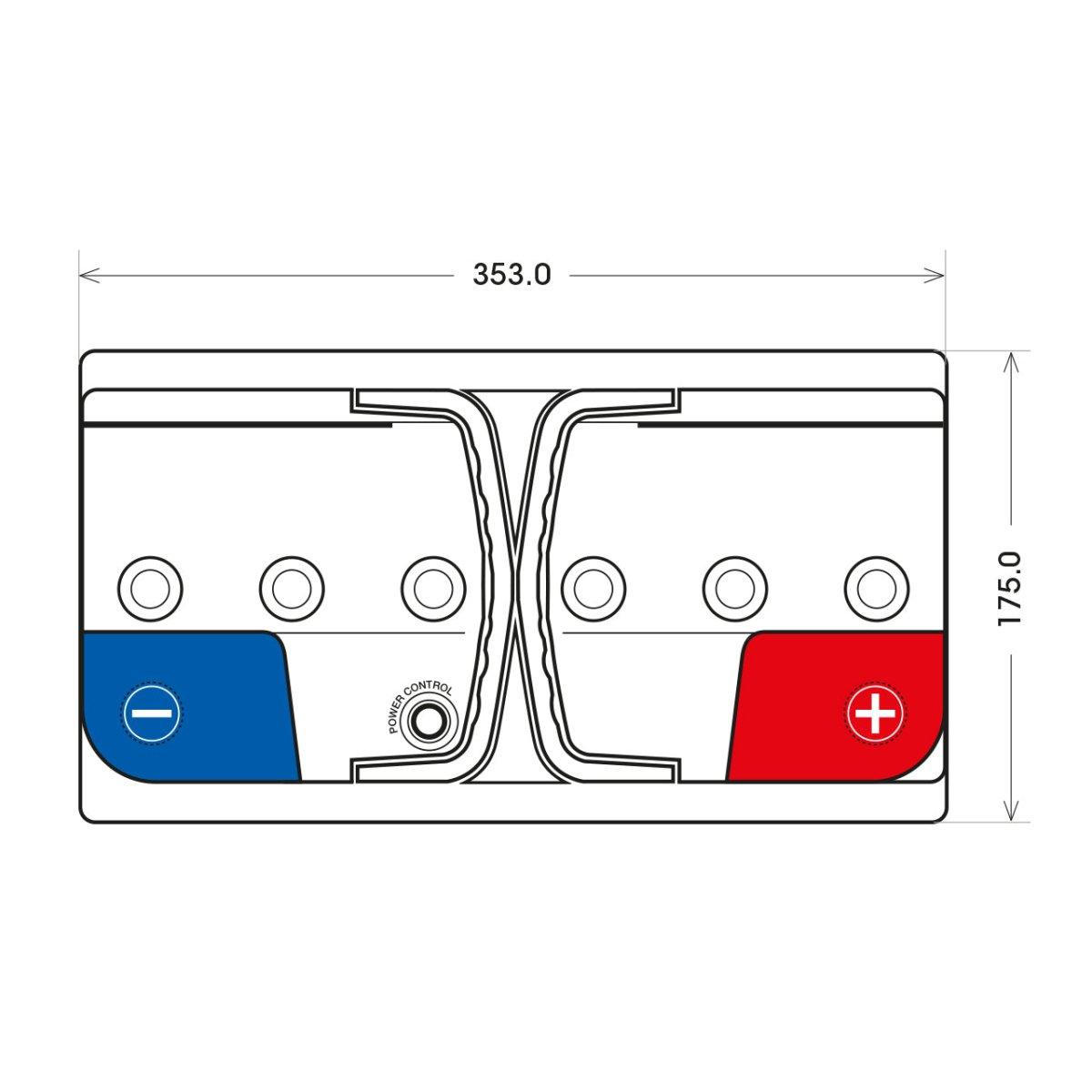 BIG +30% T-Modell 12V 100Ah 880A/EN Autobatterie