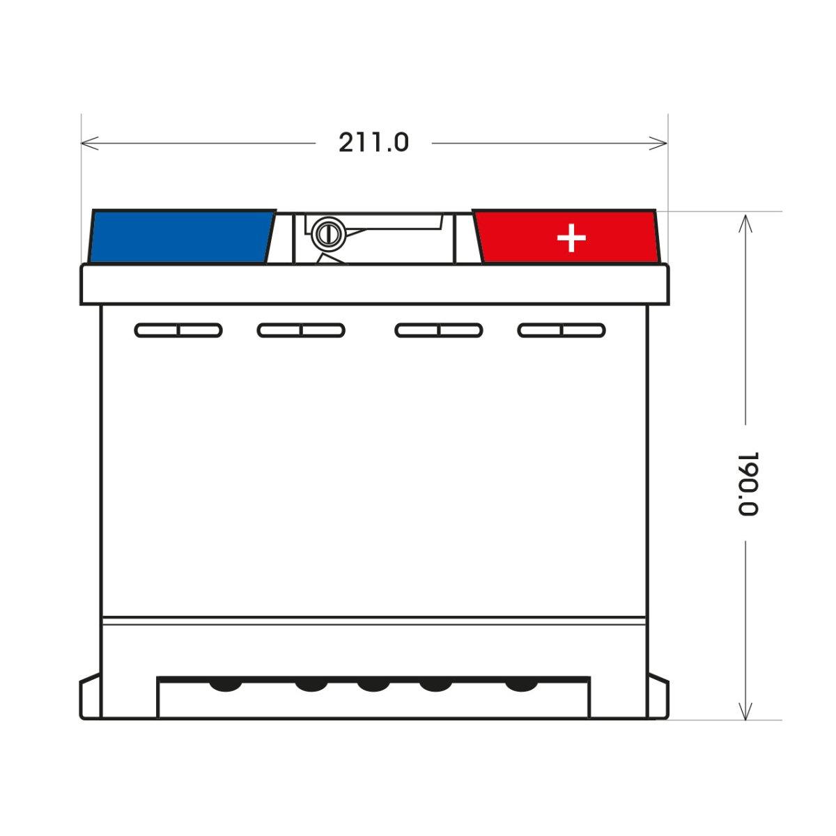 BIG +30% 12V 45Ah 420A/EN Autobatterie