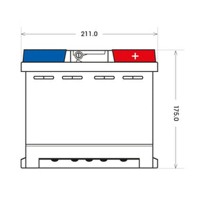 BIG +30% T-Modell 12V 45Ah 420A/EN Autobatterie