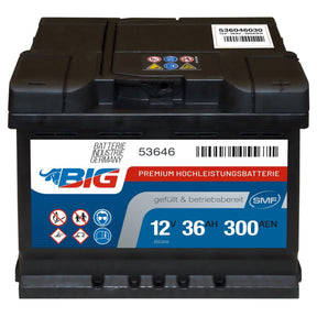 BIG Premium 53646 12V 36Ah 300A/EN Autobatterie