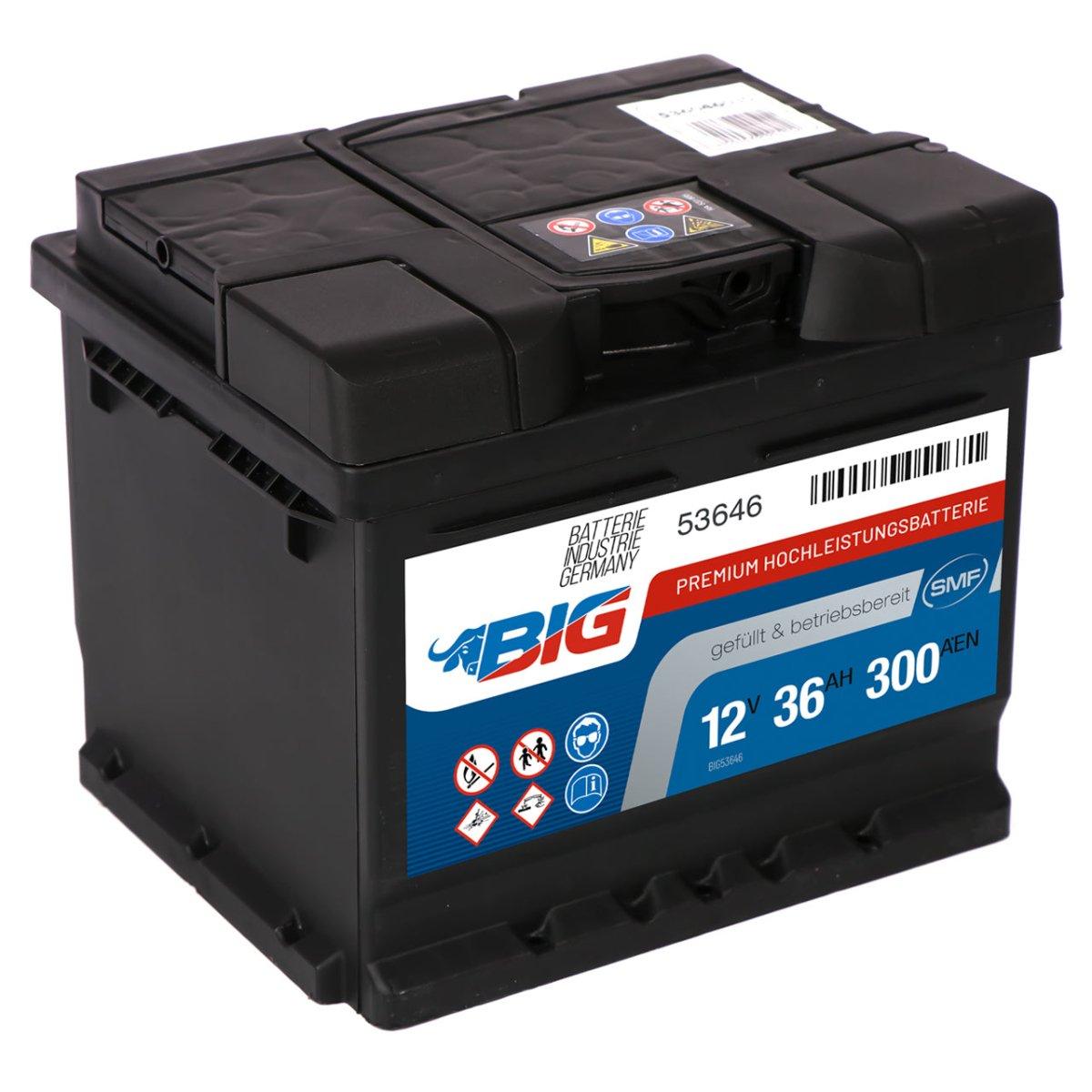 BIG Premium 53646 12V 36Ah 300A/EN Autobatterie