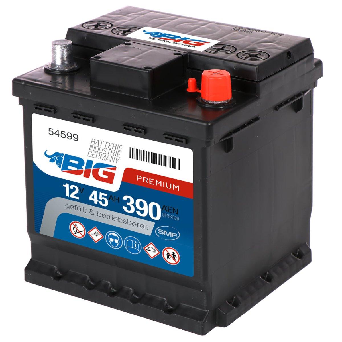 BIG Premium 54599 12V 45Ah 390A/EN Autobatterie