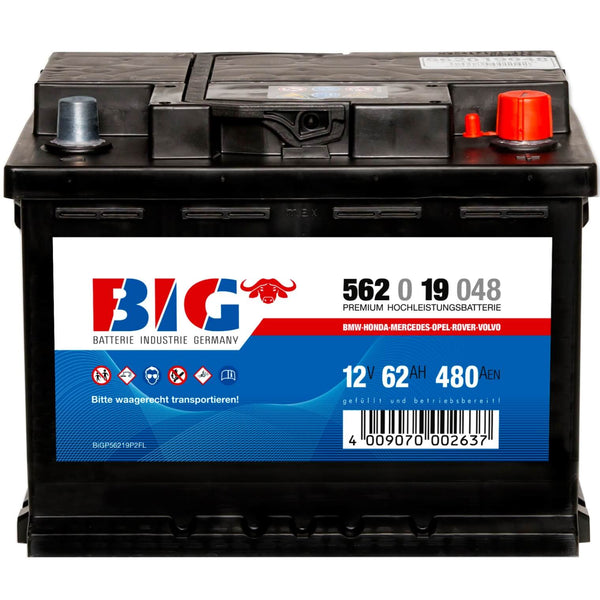 BIG Premium 56219 12V 62Ah 480A/EN Autobatterie