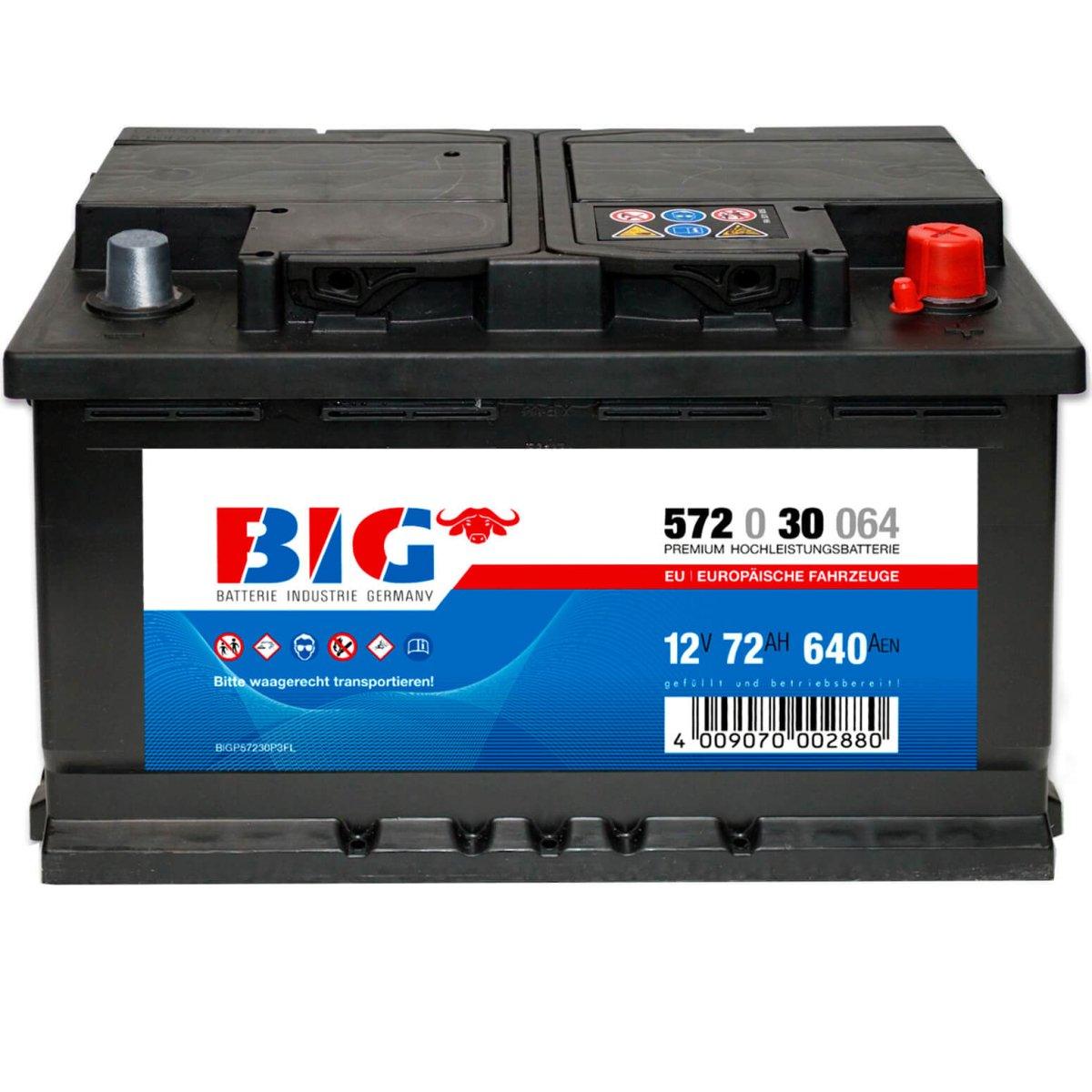 BIG Premium 57230 12V 72Ah 640A/EN Autobatterie