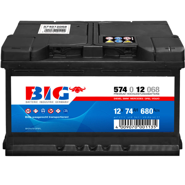 BIG Premium 57412 12V 74Ah 680A/EN Autobatterie