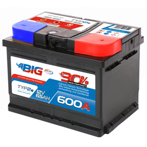 BIG +30% T-Modell 12V 65Ah 600A/EN Autobatterie