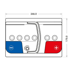 BIG +30% T-Modell 12V 65Ah 600A/EN Autobatterie