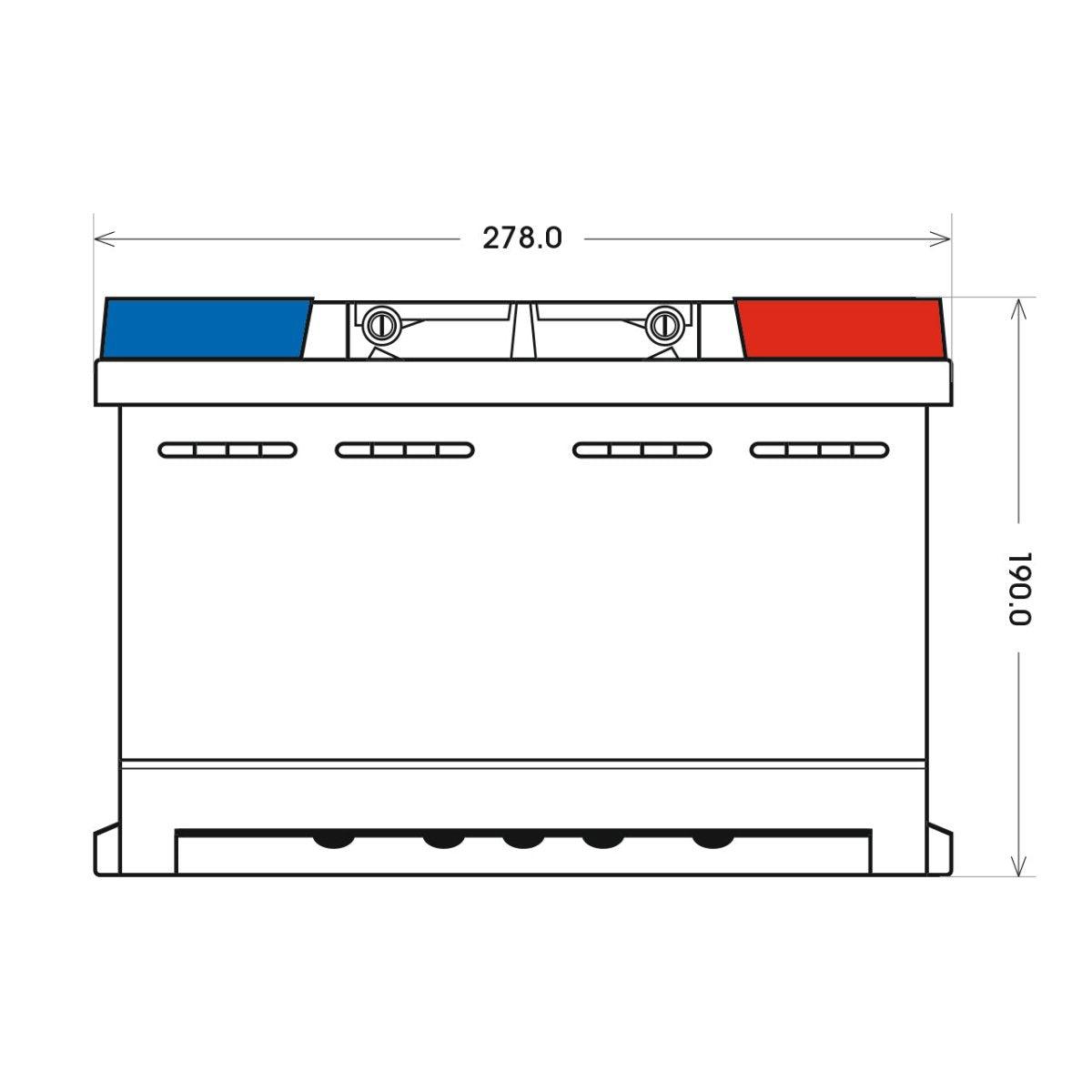 BIG +30% 12V 75Ah 700A/EN Autobatterie