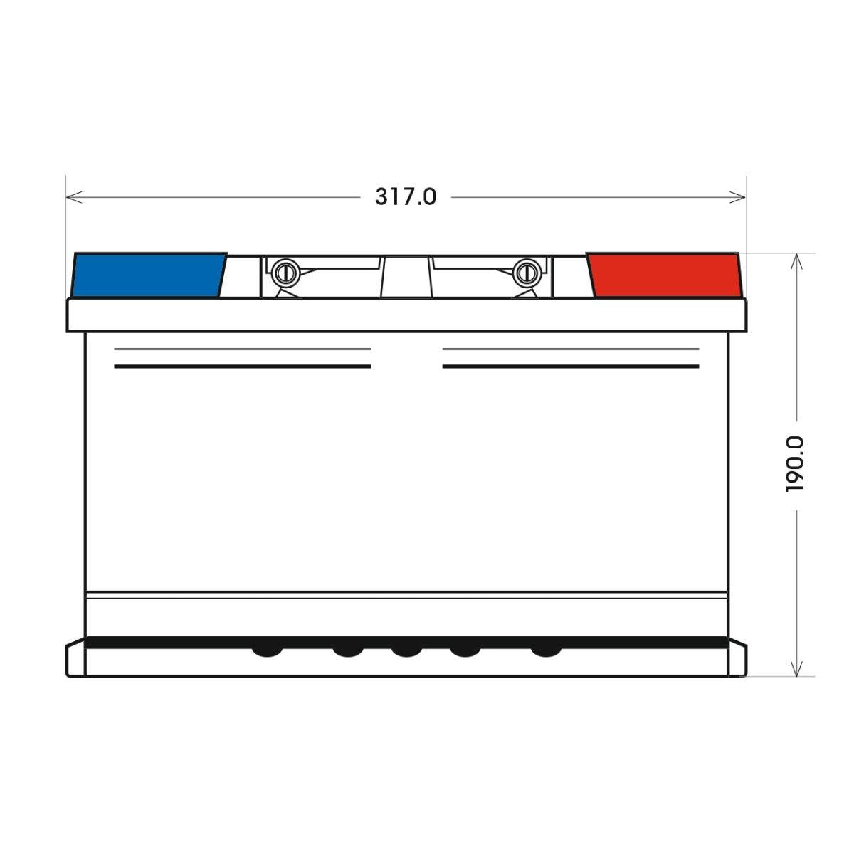 BIG +30% 12V 85Ah 820A/EN Autobatterie