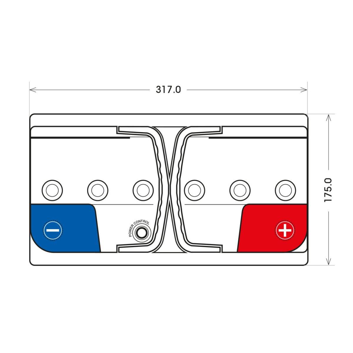 BIG +30% T-Modell 12V 85Ah 820A/EN Autobatterie