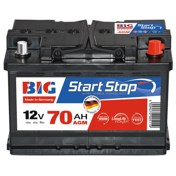 BIG Start-Stop AGM 12V 70Ah 800A/EN Autobatterie