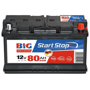 BIG Start-Stop AGM 12V 80Ah 850A/EN Autobatterie