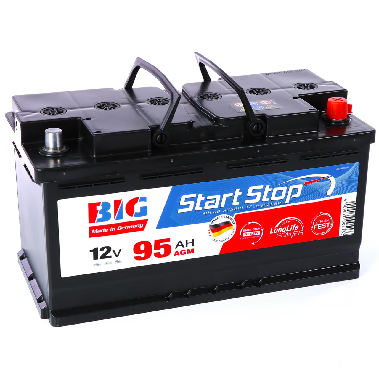 AGM Autobatterie 12V 95Ah 950A BIG Start-Stop Batterie statt 100Ah