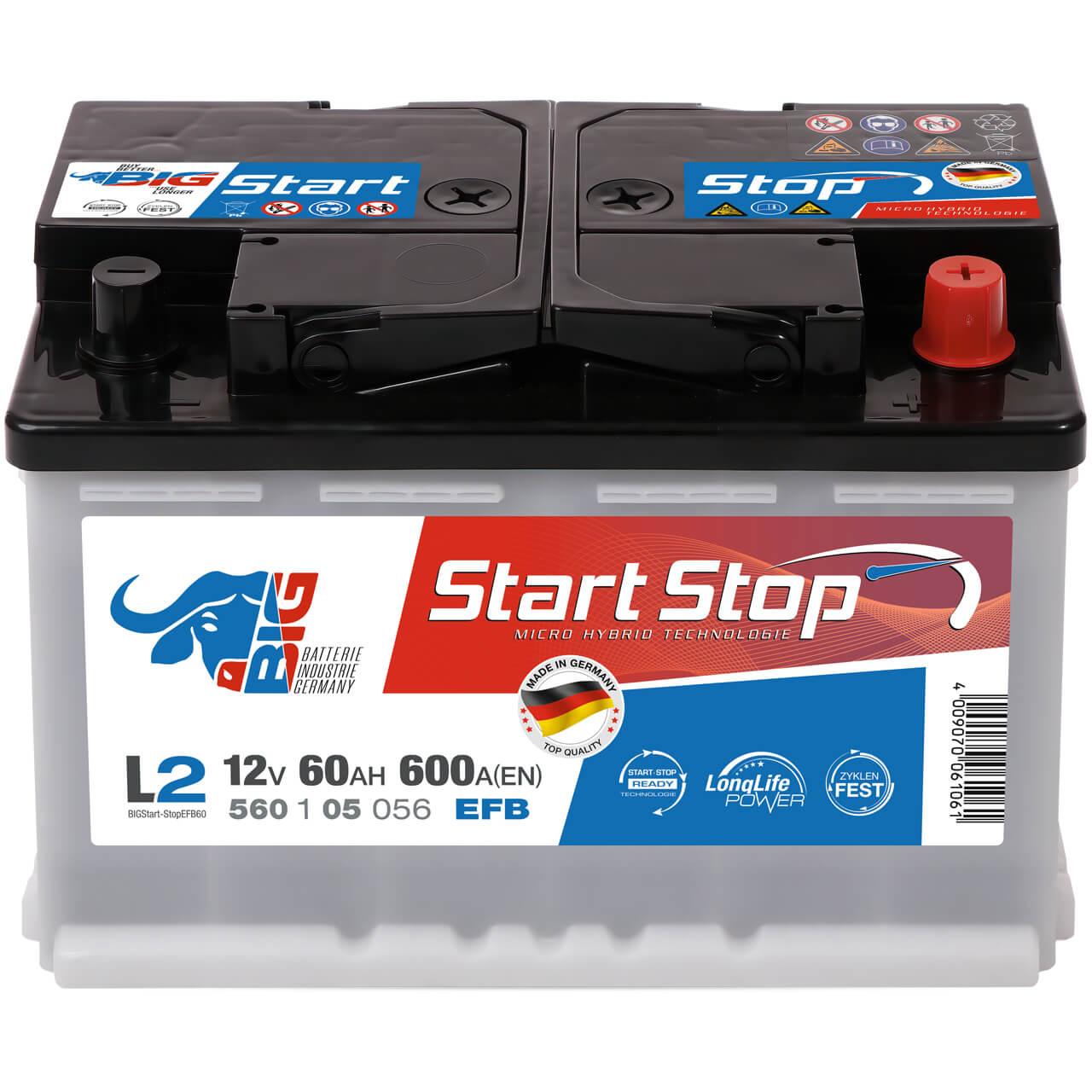 BIG Start-Stop EFB 12V 60Ah 600A/EN Autobatterie