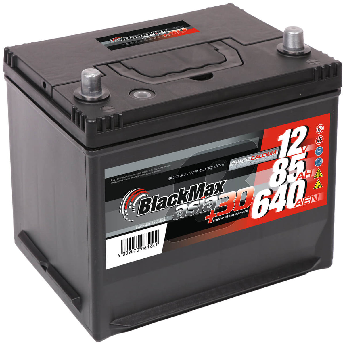 BlackMax ASIA 85-01 12V 85Ah 640A/EN Autobatterie