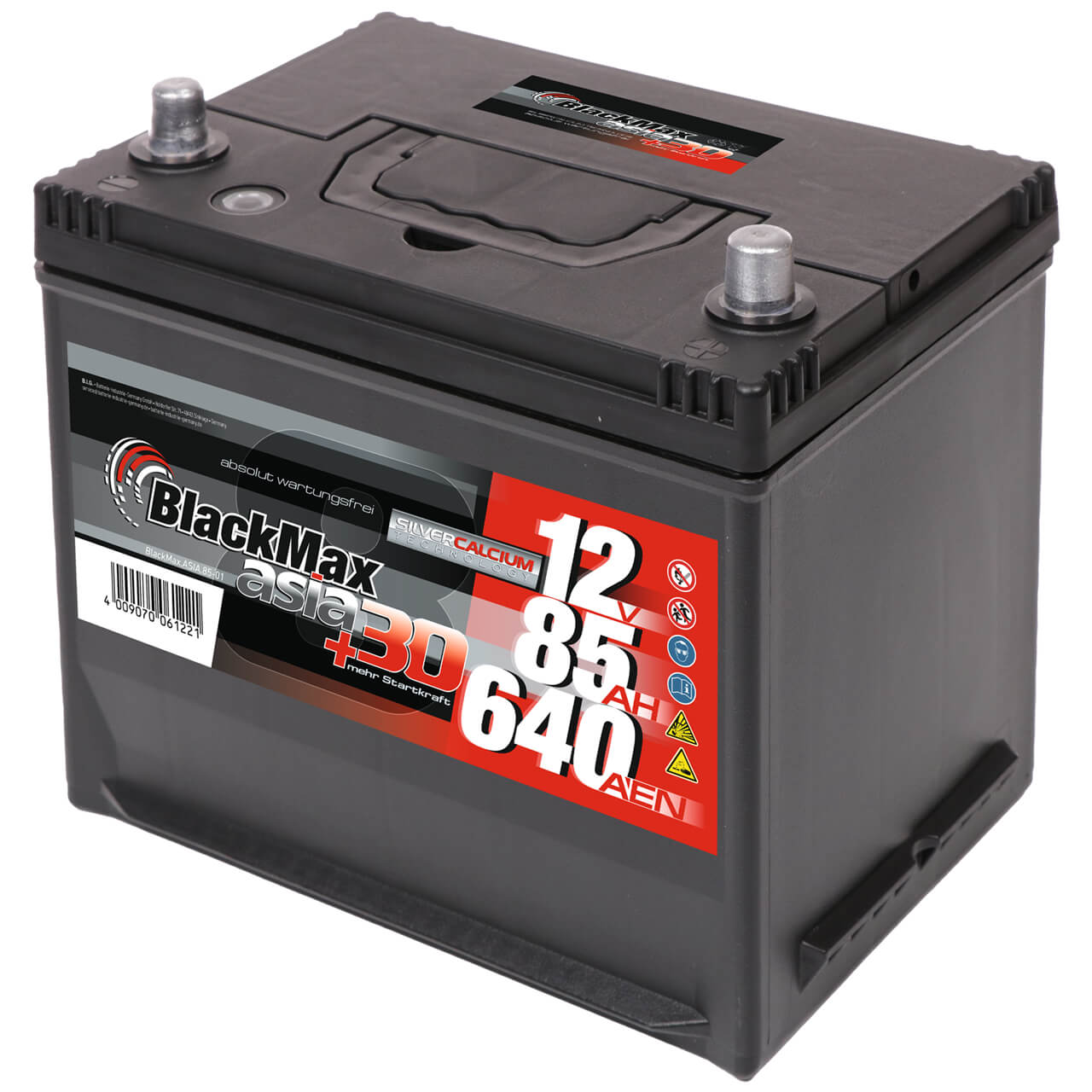 BlackMax ASIA 85-01 12V 85Ah 640A/EN Autobatterie