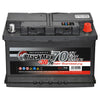 Autobatterie BlackMax 12V 70Ah Front