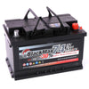 Autobatterie BlackMax 12V 74Ah Seite links