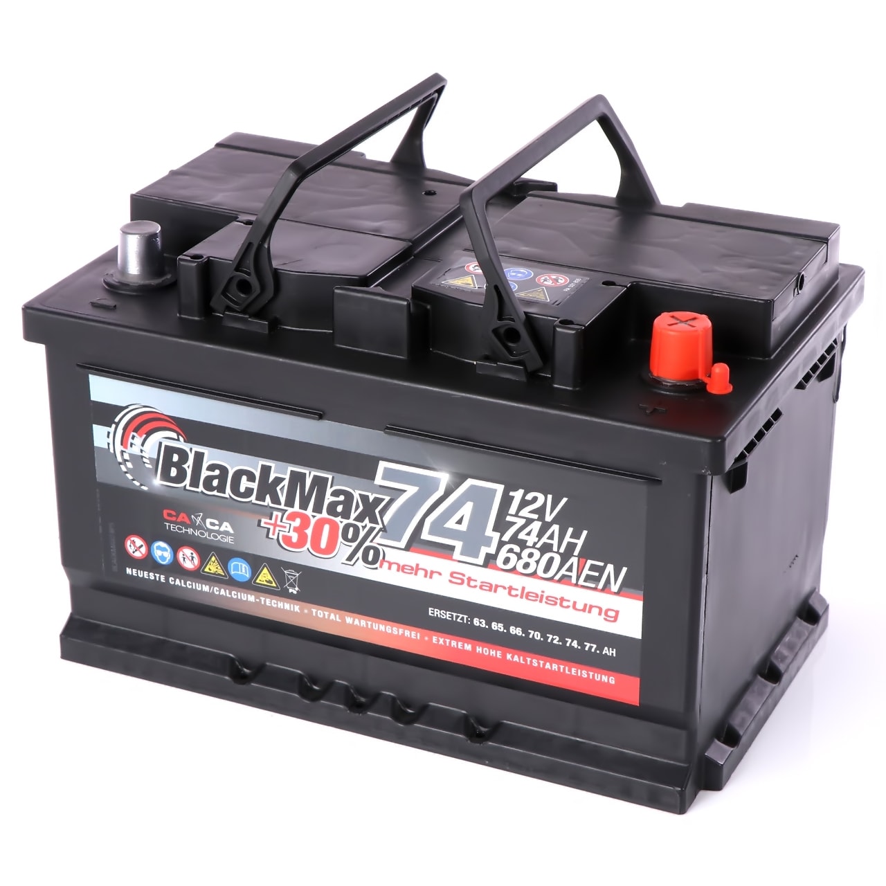 Autobatterie 12V 74Ah 680A/EN +Links Eurostart SMF Batterie