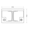 Autobatterie BlackMax 12V 77Ah technische Zeichnung oben
