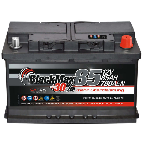 BlackMax +30% 12V 85Ah 780A/EN Autobatterie