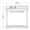 Autobatterie BlackMax 12V 95Ah technische Zeichnung Seite