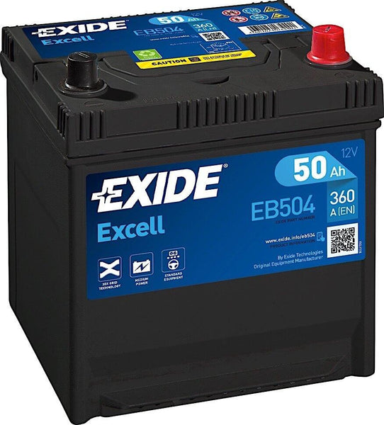 Exide Excell EB504 12V 50Ah 360A/EN Autobatterie