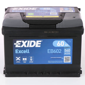 Autobatterie Exide Excell EB602 12V 60Ah Seite links