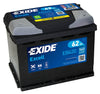 Autobatterie Exide Excell EB620 12V 62Ah Seite links