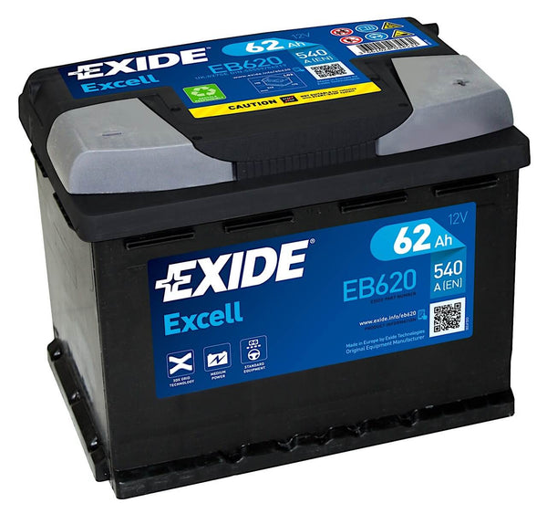 Exide Excell EB620 12V 62Ah 540A/EN Autobatterie