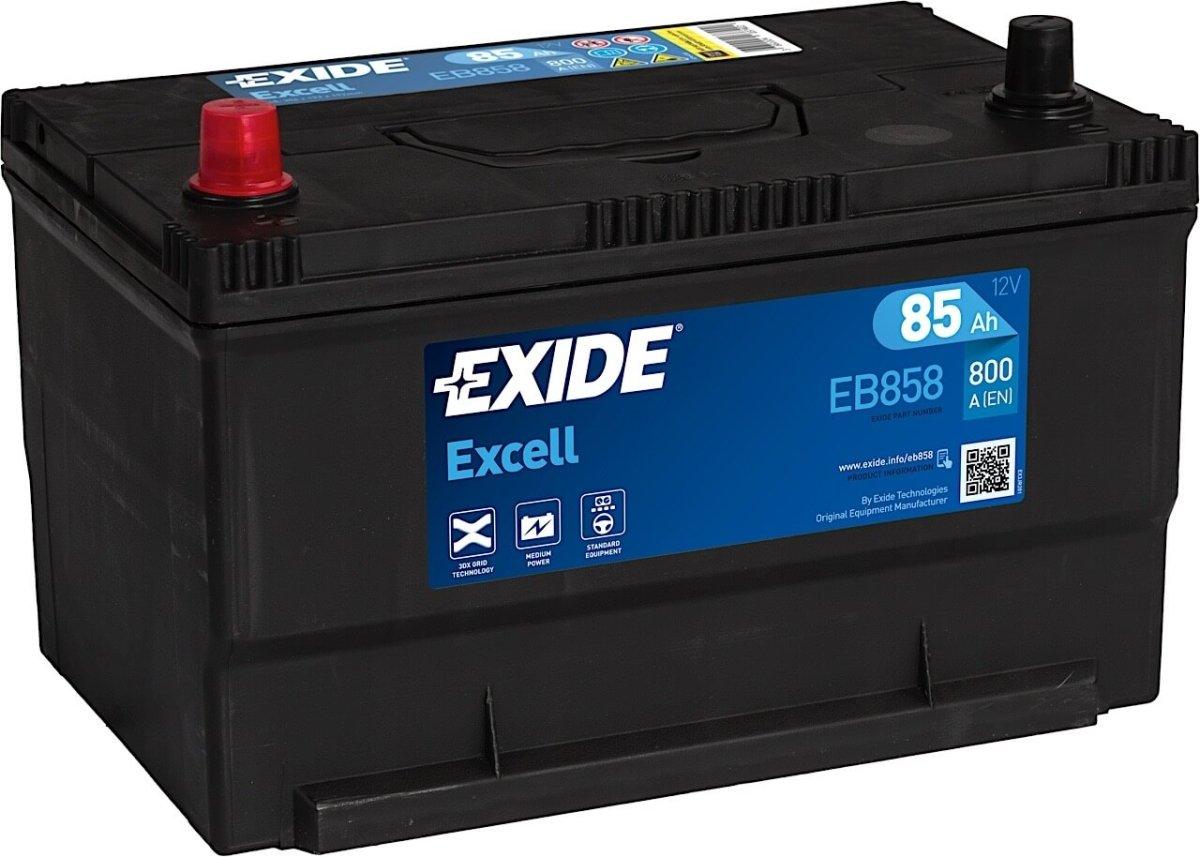 Autobatterie Exide Excell EB858 12V 85Ah Seite links