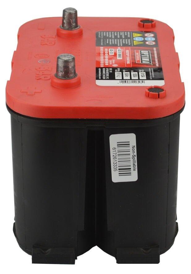 US Autobatterie Optima Red Top AGM RTR4.2 12V 50Ah Seite rechts