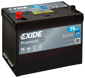 Autobatterie Exide Premium Carbon Boost 2.0 EA755 12V 75Ah Seite links