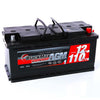 Autobatterie BlackMax Start-Stop AGM 12V 110Ah Seite links