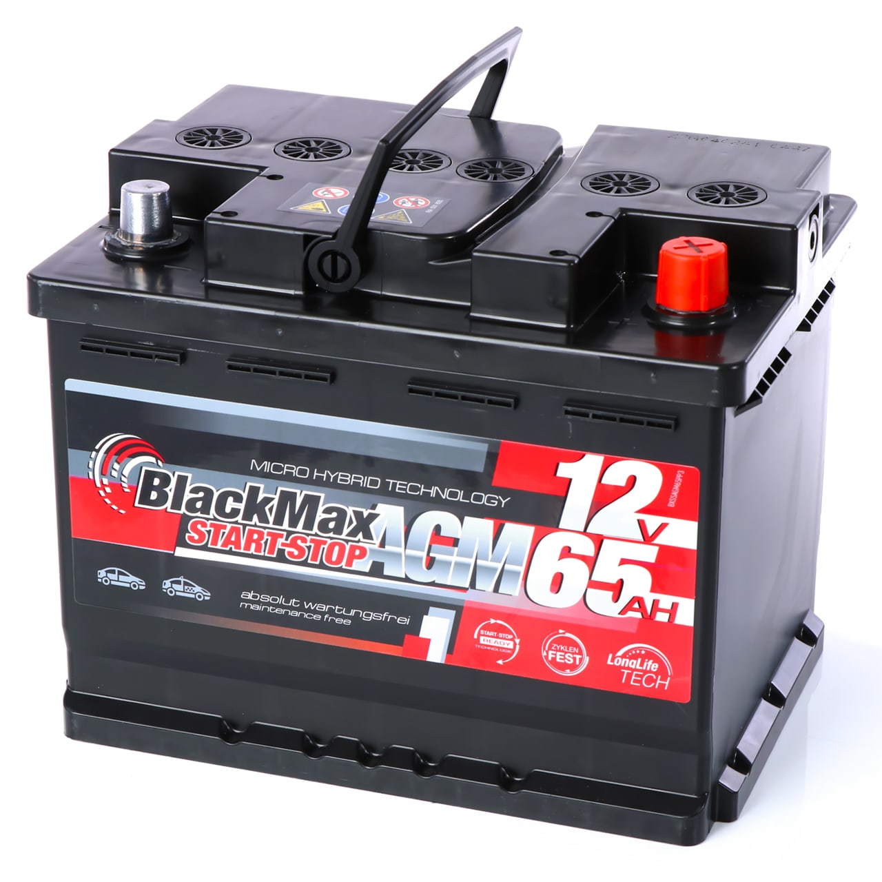 Autobatterie AGM 12V 110Ah Start-Stop BlackMax Starterbatterie VRLA statt  105Ah : : Auto & Motorrad
