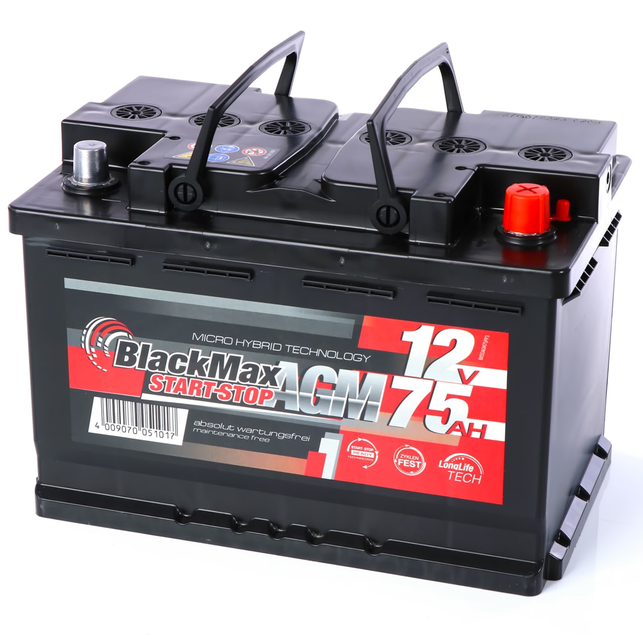 EXAKT Autobatterie 75Ah 12V Starterbatterie PKW KFZ Auto Batterie ersetzt  72Ah 74Ah 77Ah 80Ah : : Auto & Motorrad