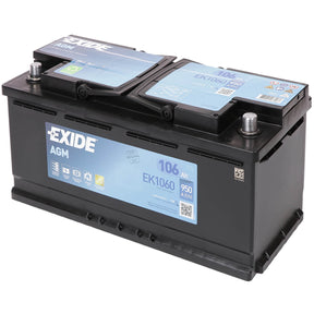 Exide Start-Stop EK1060 AGM 12V 106Ah 950A/EN ersetzt Exide EK1050 Autobatterie