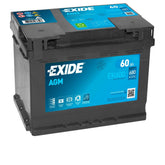 Autobatterie Exide AGM EK600 12V 60Ah Seite links