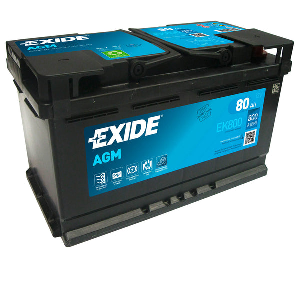 Exide Start-Stop EK800 AGM 12V 80Ah 800A/EN Autobatterie