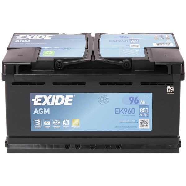 Exide Start-Stop EK960 AGM 12V 96Ah 850A/EN ersetzt Exide EK950 Autobatterie