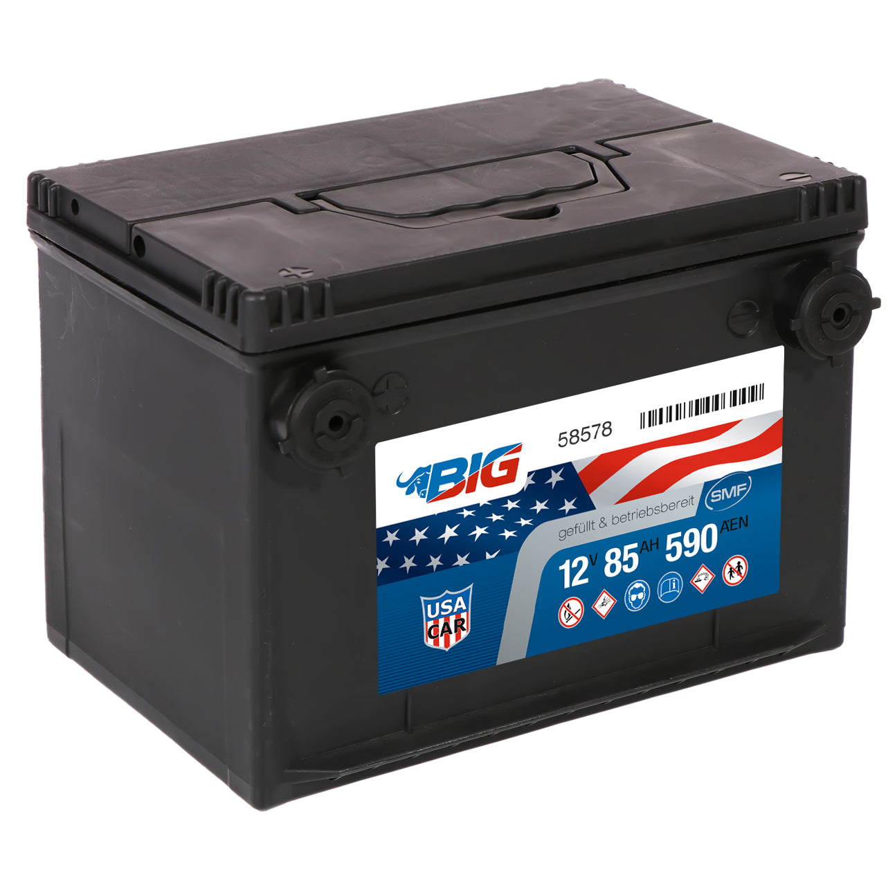 US Autobatterie 62Ah 550A/EN USA Batterie Pluspol Links für US Fahrzeuge  PKW KFZ : : Auto & Motorrad
