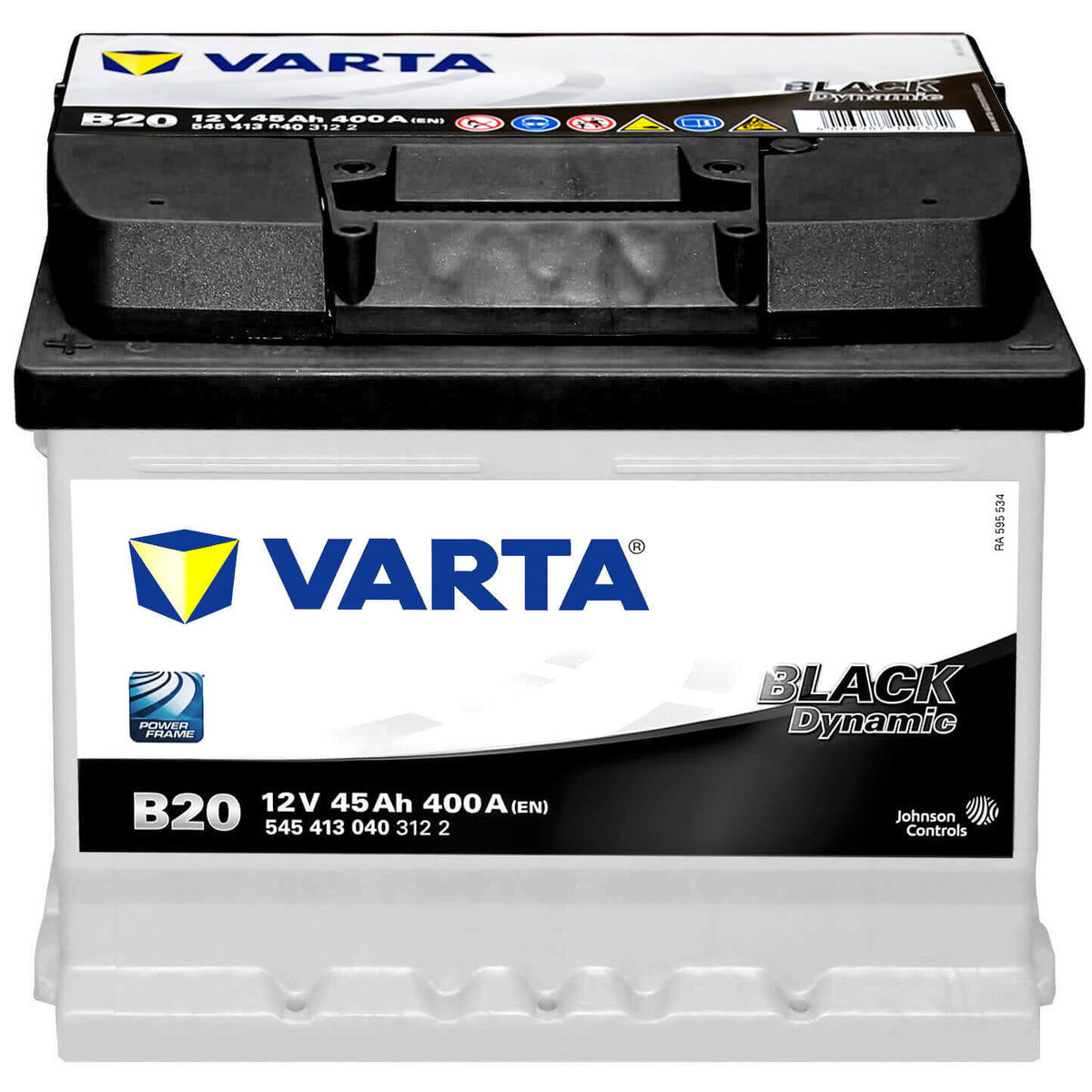 Autobatterie Varta Black Dynamic B20 12V 45Ah 5454130403122 Front