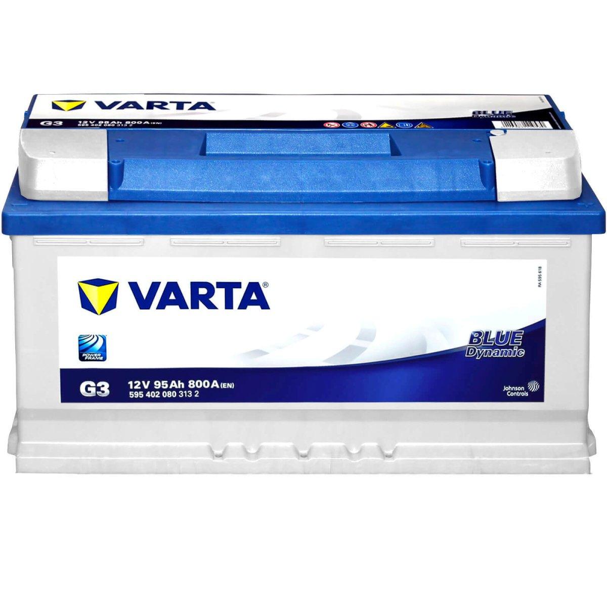 Autobatterie Varta Blue Dynamic G3 12V 95Ah 5954020803132 Front